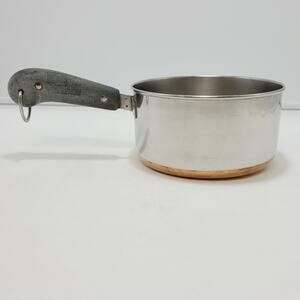VTG Revere Ware Stainless Steel 1801 Copper Bottom Saucepan 1.5Qt, NO LID